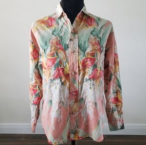 Ralph Lauren Pink Floral Button Down